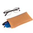 thumbnail image 3 of ORUYROP Squeeze Leather Sunglasses Pouch-3 Pack Spring Storage Glasses Pouch Holder, 3 of 7