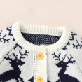 thumbnail image 5 of Newborn Baby Girls Boys Christmas Jumpsuit Deer Button Sweater Romper My First Christmas 2PCS Clothes Set, 5 of 7