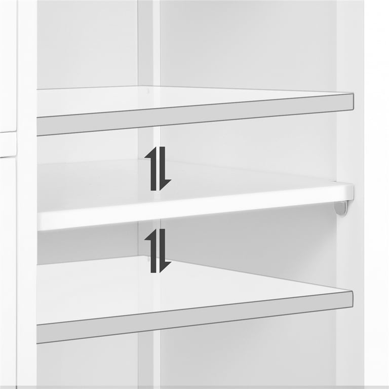 Easyfashion 4 Drawers & Cupboard Bathroom Storage Organizer Cabinet White