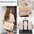 thumbnail image 5 of Aisboks 15.6''Laptop Sleeve Bag Fit 11-16 Inch,Business Laptop Bag Briefcase for Women,Water-Resistant Laptop case, Laptop Shoulder Bag with Luggage Strap for Work Travel,Beige Khaki, 5 of 8