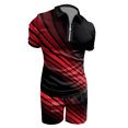 thumbnail image 2 of Vedolay Mens' Short Set Men's Summer Shirt & Shorts Set Two Piece Casual Sports Outfits,Black 3XL, 2 of 3