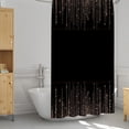 thumbnail image 3 of Black Gold Shower Curtain 72x72, Waterproof Washable Polyester Bathroom Curtain, Glitter Bath Curtain with 12 Plastic C Hooks, Machine Washable Fabric Bath Curtain for Bathroom Decor, 3 of 5