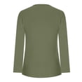 thumbnail image 4 of Meichang V Neck Pleated Button Tops for Women Empire Waist A-Line Blouse Comfy Autumn Long Sleeve Blouse Button Up Shirts Tunic Tops, 4 of 4