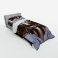 thumbnail image 3 of Ambesonne Landscape Bedding Set 4 Pcs, Snowy Winter Park Lake, Queen, Brown and White, 3 of 3