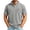 Gray, variant on Kixjoy Quarter Zip Pullover Men Short Sleeve Corduroy Big and Tall Stand Collar Polo Shirt Lounge Baggy Basic Shirts with Pockets, Army Green S