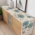 thumbnail image 4 of Blue Tulip Table Runner - 72 Inch Long, Kitchen Dining Table Runner Dresser Scarves, Vintage Flowers Leaves Butterfly Botanical Farmhouse Decor for Coffee Tables Wedding Party Banquet, 4 of 8