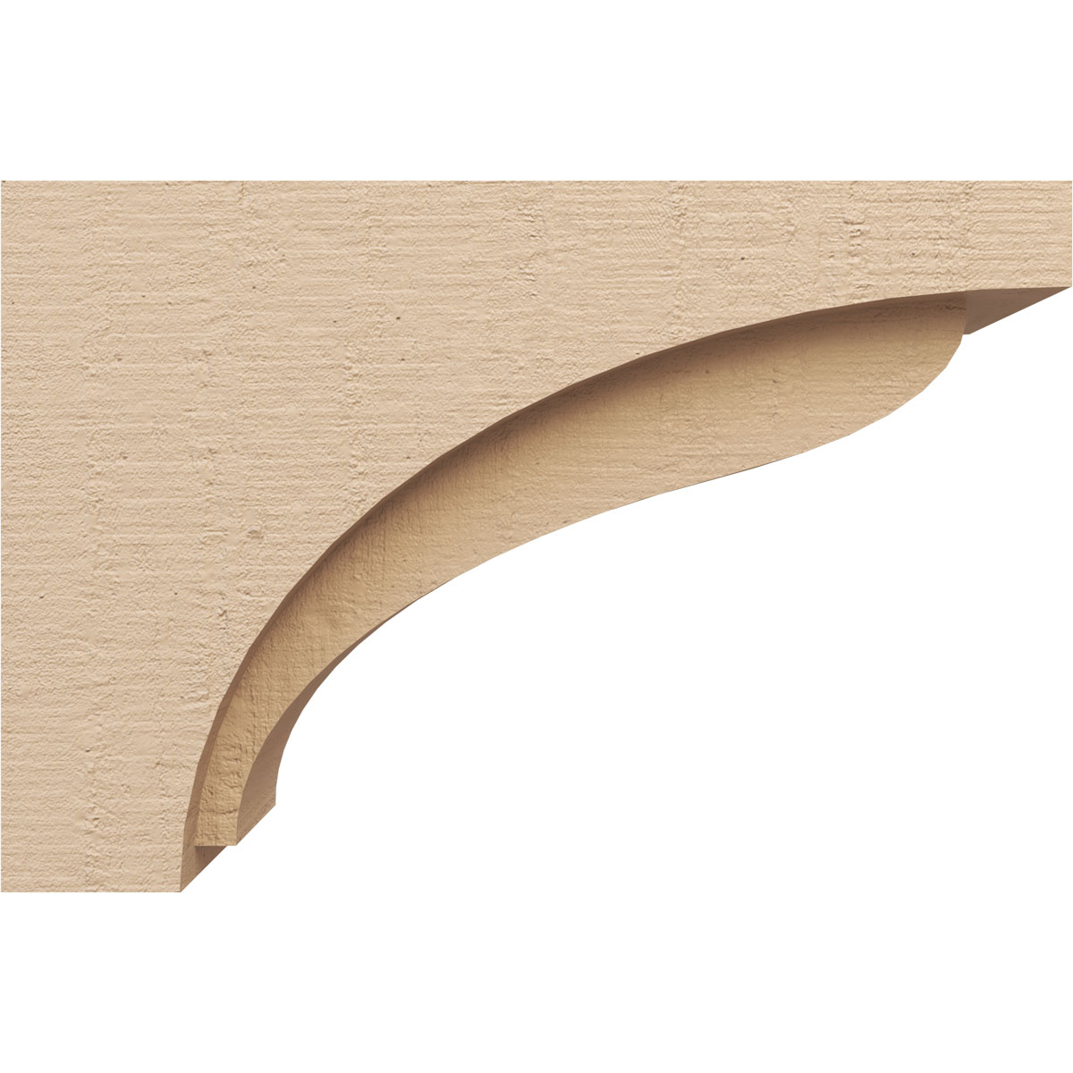 6"W x 18"D x 12"H Classic Helena Rough Cedar Woodgrain TimberThane Corbel, Primed Tan