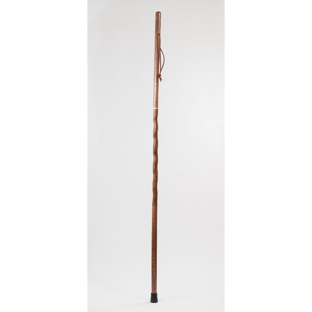 Brazos Traveler?s Collapsible Twisted Oak Wood Walking Stick, 55 Inches