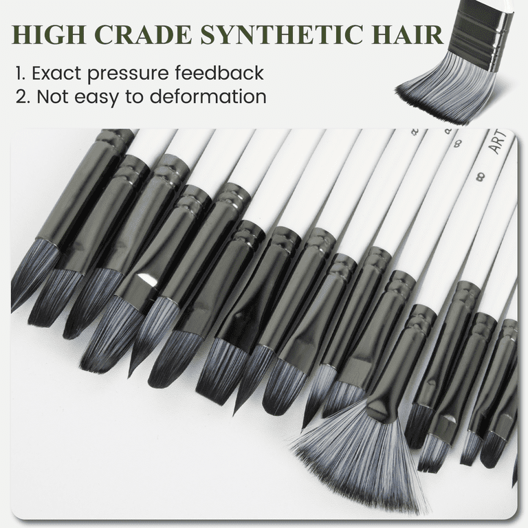 Xueyu 24-Piece Artist Paint Brush Set, Multiple Shapes photo 8
