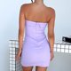 thumbnail image 5 of Vestido Tubo Superior Vestido ajustado para mujer Mini vestido sexy asimétrico Slim Fit Traje de fiesta sin espalda Kuymtek Púrpura L para Mujer, 5 of 5