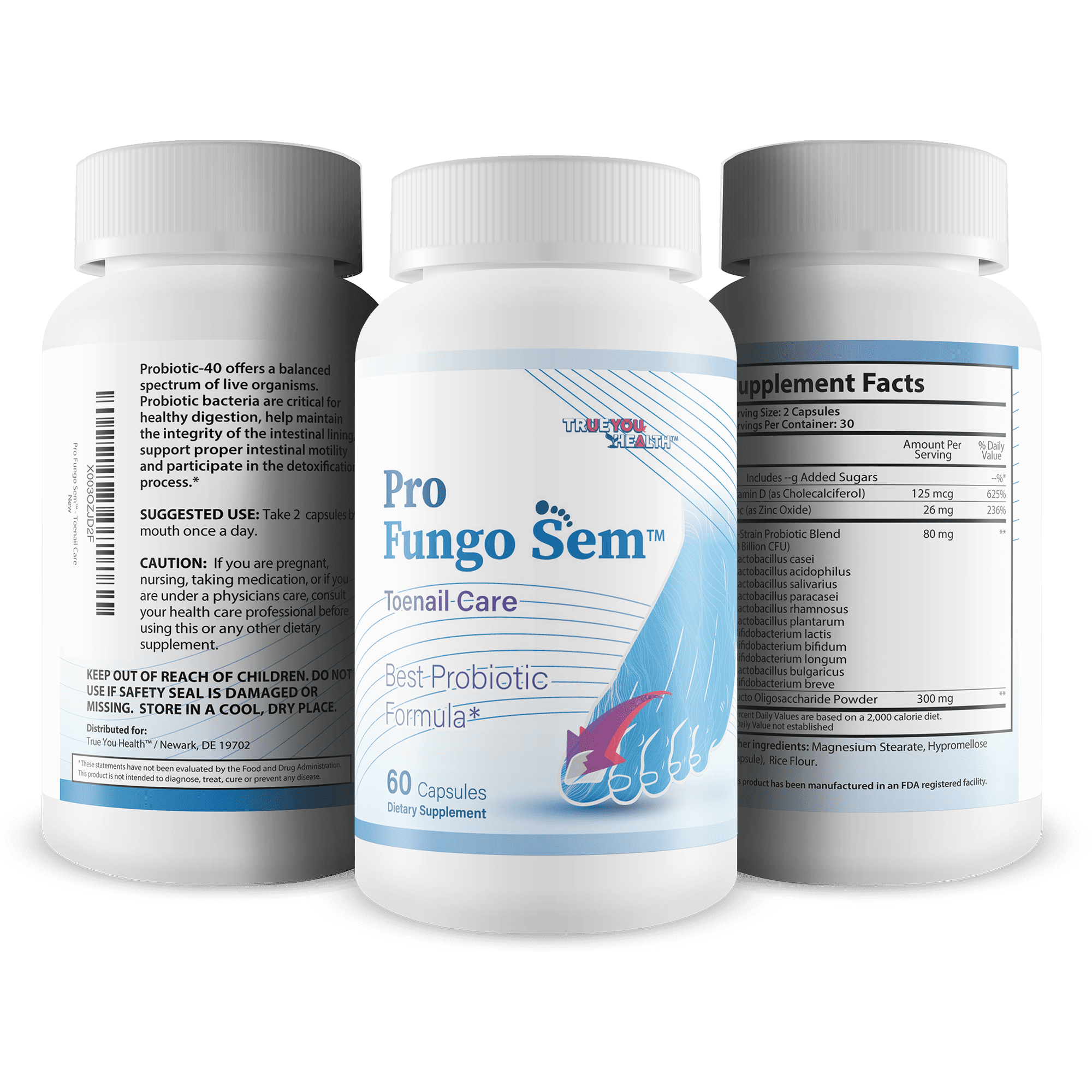 Pro Fungo Sem Toenail Care - Best Probiotic Formula - Clear Toes, Nails, and Feet - Probiotic Fungus Fighter Health Support - Help Your Body Ward Off Fungus From the Inside Out