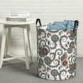 thumbnail image 6 of ZICANCN Laundry Basket Organizer, Muted Ethnic Swirl Petals Collapsible Hamper for Bathroom Bedroom Laundry Room, Medium Size, 6 of 7