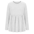 thumbnail image 6 of Jinhomg Women Long Sleeve Knit Tops Skin-Friendly Comfy Maternity Blouses Ribbed Knitted Long Sleeve Solid Tunics Pregnancy Fall Clothes Limited Time Deal White XXXL, 6 of 9