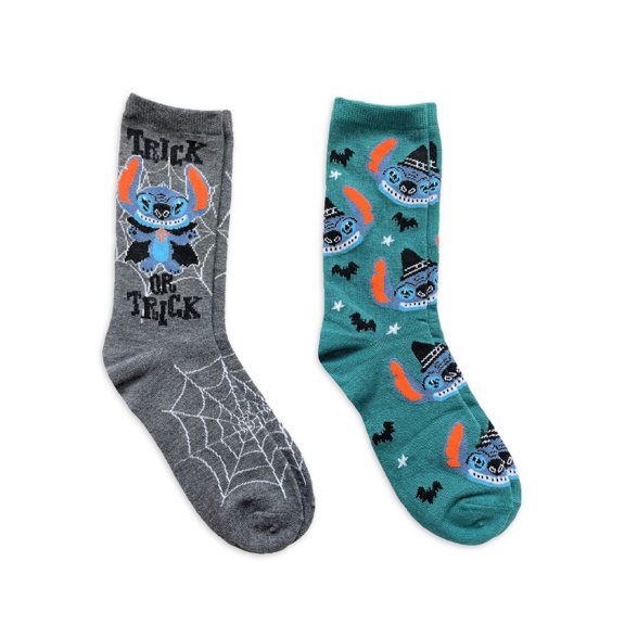 Lilo & Stitch Women's Halloween Crew Socks, 2-Pack, Size 4-10