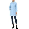 thumbnail image 2 of INSPIRE CHIC Women's Peter Pan Collar Winter Outwear Trench Pea Coats XS Blue, 2 of 8