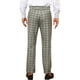 thumbnail image 3 of Pantalones de cuadros INSPIRE CHIC para hombre, con frente plano y corte recto, talla 28, color gris, 3 of 5