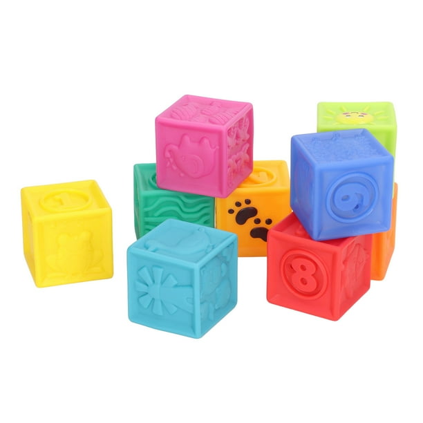 Baby Blocks, Infant Soft Building Blocks Chewing 628-11 Style Silicone ...