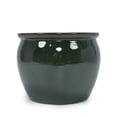 thumbnail image 5 of Olurrisa 3 Pieces Ceramic Flowerpot, Modern Planter for Patio, Garden or Windowsills - Antique Blue Green, 5 of 9