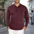 thumbnail image 2 of Men's Button Lapel Sweater Warm Pullover Casual Slim Knitted Sweater With Pocket, 2 of 2
