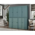 thumbnail image 5 of Palace Imports Solid Wood Pantry Cabinet - 71.5" Tall, 65" Wide Freestanding Cupboard Organizer with 2-Drawer Kit & Adjustable Shelves – Aqua, Renewable Eco-Friendly 100% Wood, Made in Brazil, 5 of 6