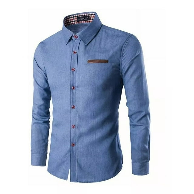 Camisa De Manga Larga De Impresión De Hombres Vaquero
