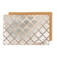 thumbnail image 3 of Dainty Home Marble Trellis Cork Foil Printed Trellis Designed 12" x 18" Rectangular Placemat Set of 2 In Rose Gold, 3 of 4