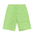 thumbnail image 4 of TQWQT Mens Linen Shorts Trendy Summer Elastic Waist Breathable Beach Shorts Dressy Casual Cotton Linen Shorts with Pockets Fluorescent Green 3XL, 4 of 9