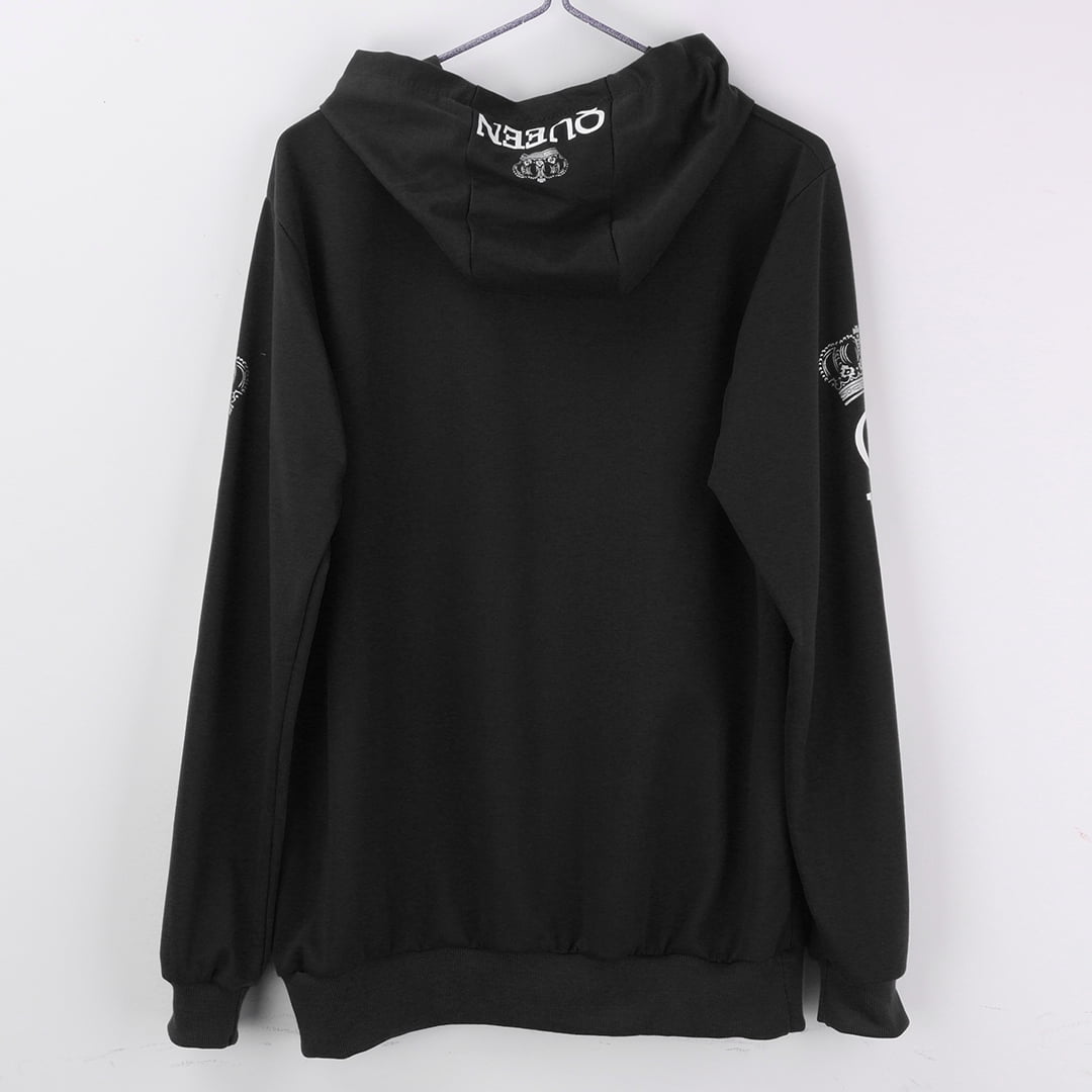 Couple Fashion King Queen Matching Hoodie Pullover His Hers Sweatshirt Walmart