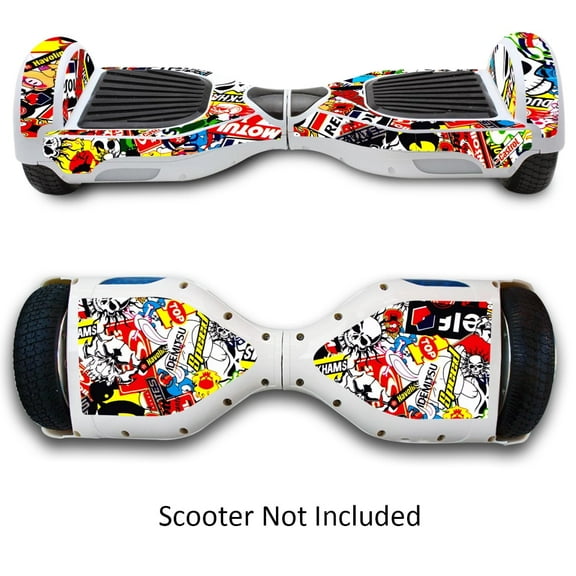 Hover Board Skin for Self-Balancing Sticker Decals Electric Scooter Smart Balancing Scooters Vinyl Cover-Speed Skull