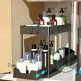 thumbnail image 4 of Yonrjhukm Multipurpose Pull Out Storage Organizer for Bathroom and Kitchen, Under Sink and Cabinet Storage Rack, Easy Installation, Durable Plastic, Ideal for Home Organization, 4 of 6