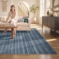 thumbnail image 7 of VUNATE 9'x12' Area Rugs for Living Room Washable Rugs Boho Moroccan Area Rug Soft Neutral Geometric Bohemian Carpet Distressed Indoor Rug for Bedroom Dining Room Office Foldable Nonslip Rug Navy, 7 of 7