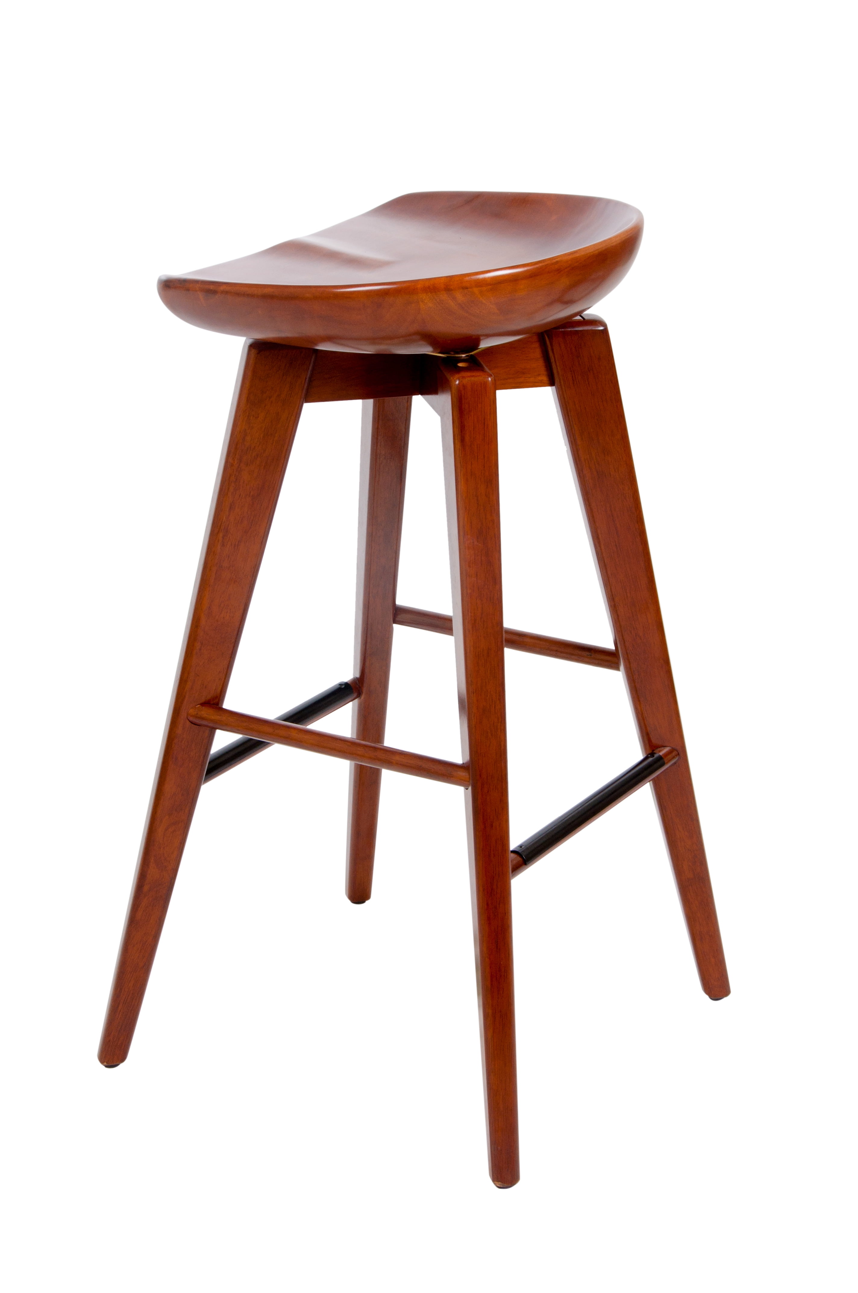 Boraam Bali 29" Backless Swivel Bar Stool, Walnut