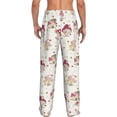 thumbnail image 3 of Picia Floral Mushroom Mens Soft Woven Cotton Elastic Waistband Sleep Pajama Pant Lounge Sleep Pant With Pockets And Drawstring-Large, 3 of 9