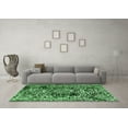 thumbnail image 3 of Ahgly Company Indoor Round Abstract Emerald Green Modern Area Rugs, 4' Round, 3 of 4