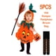 thumbnail image 3 of Pelele de Halloween para niños pequeños, traje de calabaza de una pieza para fiesta, mono de bebé, ropa de Cosplay con conjunto de sombrero, 3 of 5