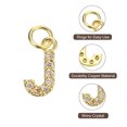 thumbnail image 3 of Uxcell Rhinestone Letter Charm, 8 Pack 3.2mm Copper J Letter Charm Alphabet Pendants for DIY Bracelets, Golden, 3 of 7