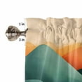 thumbnail image 5 of Green Orange Mountain Kitchen Valances for Windows 42x12 Inch Kitchen Curtains Valances Rod Pocket Sunset Birds Abstract Art Bathroom Window Valances for Window Treatment Decor, 5 of 6