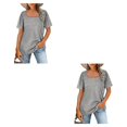 thumbnail image 2 of Guardurnaity Camiseta de algodón para mujer, camiseta informal de manga corta, ropa de verano transpirable para viajes de trabajo, accesorios para Type6 NO6, 2 of 6