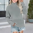 thumbnail image 2 of EnJoCho Girls Lightweight Oversized Hoodie Long Sleeve Turtleneck Sweatshirt Casual Loose Pullover Warm Fall Winter Fashion Top Comfortable, 2 of 6