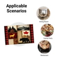thumbnail image 5 of Amarainy Rustic Cabin Bear Deer And Maple Leaf Plaid Design Linen Table Mats Set Of 4 For Home Kitchen Table Decor 12x18 inch, 5 of 5