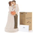 thumbnail image 1 of Figuras para pareja, regalo de boda de Kohehe, 6.7 pulgadas, de resina pintadas a mano, 1 of 6