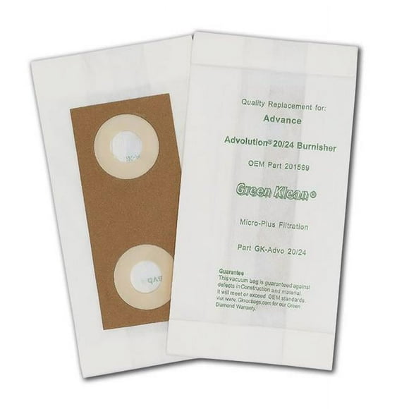 Green Klean GK-Advo 20-24 Advance Advolution Sacs de Remplacement pour Aspirateur 20 par 24 - 10 par Caisse - Caisse de 10