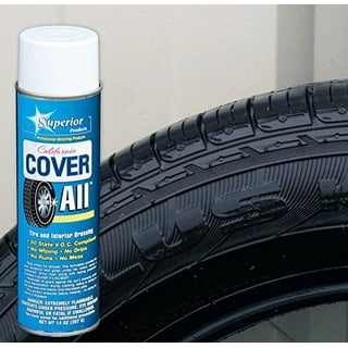 California Cover All by Superior Products- Automotive Tire Shine Spray &  Professional Grade -Tire Dressing - High Gloss - Water Repellent & Made  in