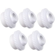 MLFU 5 Pieces Swimming Pool Return Jet Replacement Parts, Fittings Spa with 1-1/2 Inch Thread Pool Accessories for Cleaning White