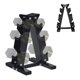 thumbnail image 1 of Bluelander Rack Gym, Rack Mancuernas, 3 Niveles, Estante de Mancuerna 5 a 50 Lbs, Almacenamiento de Mancuernas, Alta Resistencia Para Gimnasio en Casa, Pilates, 55 * 37 * 36 cm, 1 of 7