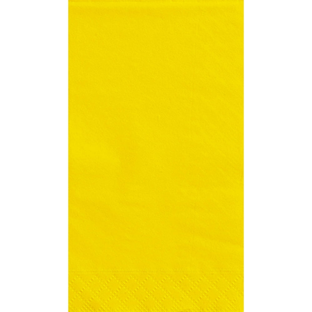 Paper Guest Napkins, 7.75 x 4.5 in, Yellow, 20ct