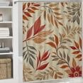 thumbnail image 6 of GOSMITH Beautiful Tropical Leaf Shower Curtain Multiple Sizes for Bathroom Decoration White, 6 of 7