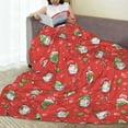 thumbnail image 6 of Rateoe merry Christmas gnome Print Fuzzy Fleece Throw Blanket Extra Large,Super Soft,Fluffy and Warm Blankets for Couch,Bed,All Season Use (60"x50"), 6 of 8