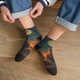 thumbnail image 3 of Fuzoiu Sunset Prairie Meditating Horse Print Adult Socks, Crew Moisture-wicking Socks, Unisex Cushion Crew Socks,Casual Sports Ankle Socks, 3 of 7