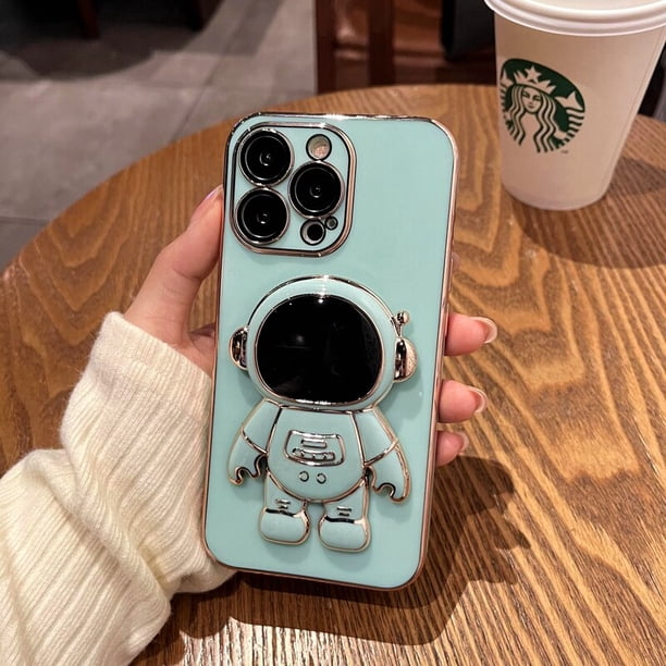 Funda de teléfono de astronauta de lujo para iphone 11, 12, 13, 14 Pro Max, XS, X, XR, 7, 8 Plus, SE 2020, 22 Mini, funda de silicona a prueba de golpes Fivean unisex